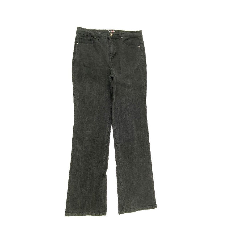 Style & Co‎ Tummy Control Straight Leg Women's size 12 Black Denim Jeans